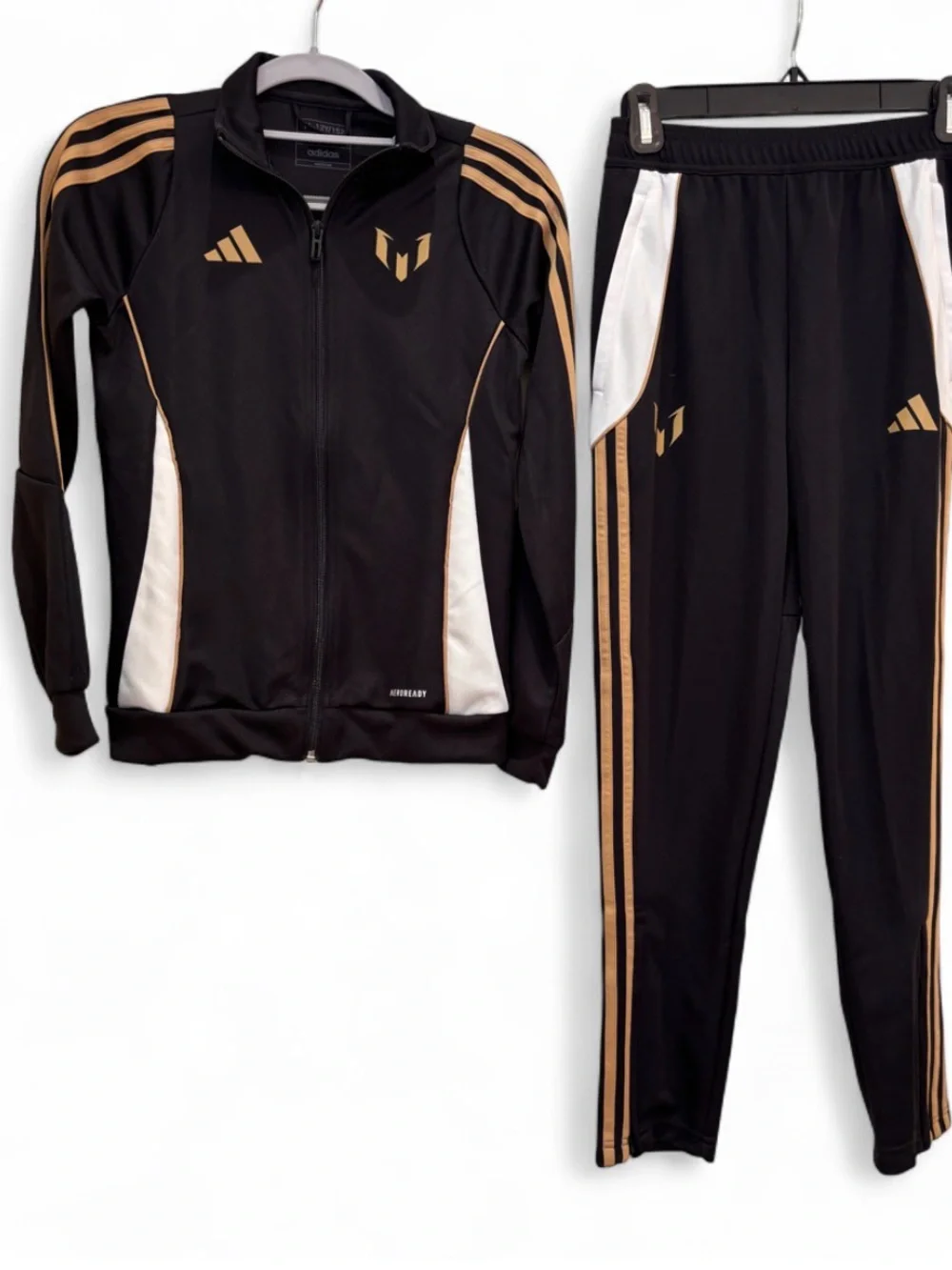 adidas Black and Gold Athletic Track Jacket & Pants